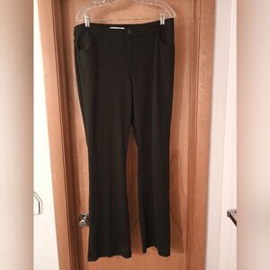 Ellen Tracy Company Bootcut Stretch Pants Size 14 Front & Back Pockets Zipper